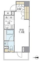 Brillia ist 白金高輪 10階1Kの間取り