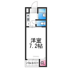 ミドウスジ堺I 1階1Kの間取り