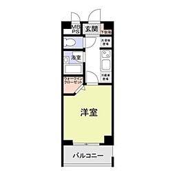 ヴィラロクロー 1Kの間取図画像