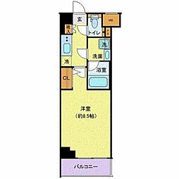 京急空港線 糀谷駅 徒歩11分の賃貸マンション 6階1Kの間取り