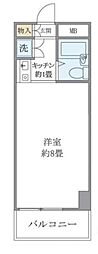 番衆エムエスビル 2階ワンルームの間取り