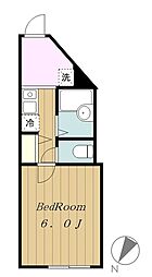 ラ・カンパネラ中央林間 1Kの間取図画像
