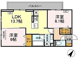 間取図画像 2LDK