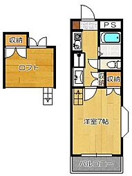 グレイス太宰府 1Kの間取図画像