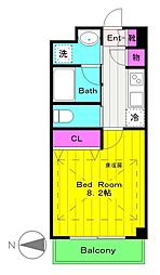 フォンターナ生田 1Kの間取図画像