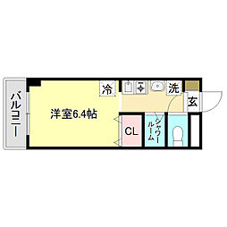 グランリーオ 1Kの間取図画像