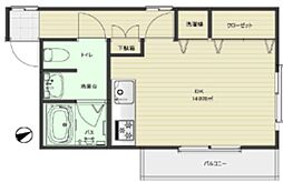 イーストパレス 1Kの間取図画像