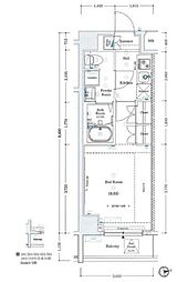 ARKMARK上北沢 7階1Kの間取り