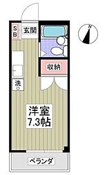 ヒルズ狭山 ワンルームの間取図画像