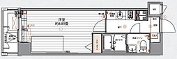 グランパークN.東京 1Kの間取図画像