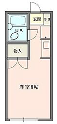 未来館西浦和 ワンルームの間取図画像