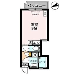 フェニックス厚木 ワンルームの間取図画像