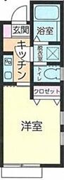 ラミアカーサ古淵 1Kの間取図画像