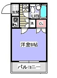 ROSE GARDEN R12番館 3階1Kの間取り