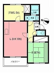 エンブレム 2LDKの間取図画像