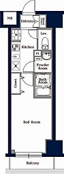 N-stageUeno 1Kの間取図画像