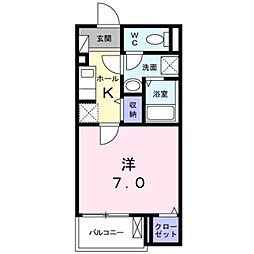 S・B・C板橋 1Kの間取図画像