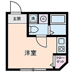 アムス早稲田 ワンルームの間取図画像