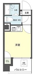 S3笹塚 5階ワンルームの間取り