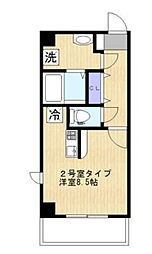 ラヴィエント南千住III 7階1Kの間取り