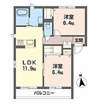 グランディス・エマ 301 ｜ 福島県福島市笹谷字鍜治古屋6-14（賃貸マンション2LDK・3階・58.68㎡） その2