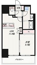 ＲＩＤＧＥ王子神谷 4階1LDKの間取り