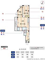 ＴＲ船堀 2階2LDKの間取り