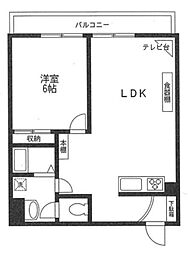 目白ハイツ 4階1LDKの間取り