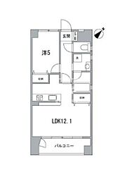 京急本線 立会川駅 徒歩4分の賃貸マンション 2階1LDKの間取り