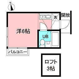 ハイツミヤコ ワンルームの間取図画像
