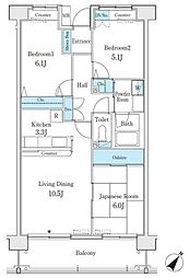 ParkCube亀有 3LDKの間取図画像