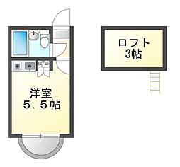 グレイスハイム一橋学園 ワンルームの間取図画像
