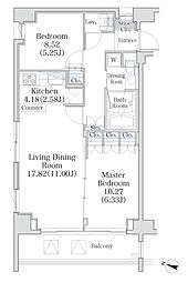 PARKFLATS市谷台町坂 2LDKの間取図画像