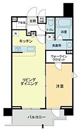パトリア九段下 14階1LDKの間取り