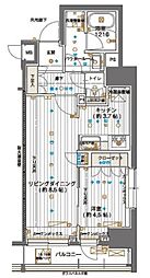 メインステージ神田須田町 12階1LDKの間取り