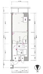 OLIO奥沢 1DKの間取図画像
