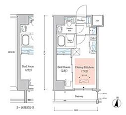 アーバネックス西新宿2 1DKの間取図画像