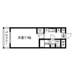 リーセント春町 1Kの間取図画像