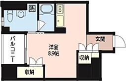エスティメゾン板橋C6 1101 11階ワンルームの間取り