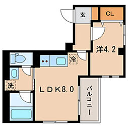 （仮称）墨田区亀沢3丁目計画 3階1LDKの間取り