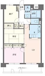 本駒込Kマンション 2SLDKの間取図画像