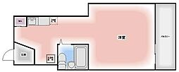 高橋ビル 4階ワンルームの間取り