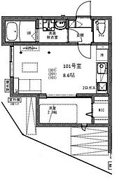 ＫＥＩＡＩ ＲＥＳＩＤＥＮＣＥ せんげん台Ｖ 1階1LDKの間取り