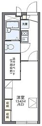 レオパレスヴィラ ステップイン 2階1Kの間取り