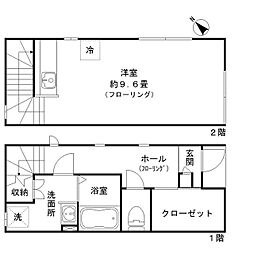 ジュビレ 2階ワンルームの間取り