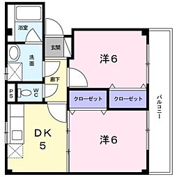 アーカソニー 2DKの間取図画像