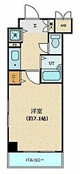 菱和パレス三田慶大前 1Kの間取図画像