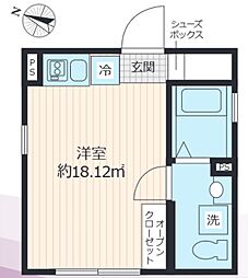 Celavi ワンルームの間取図画像