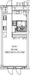 ゼルコヴァ ワンルームの間取図画像