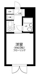 京王井の頭線 池ノ上駅 徒歩9分の賃貸マンション 3階1Kの間取り